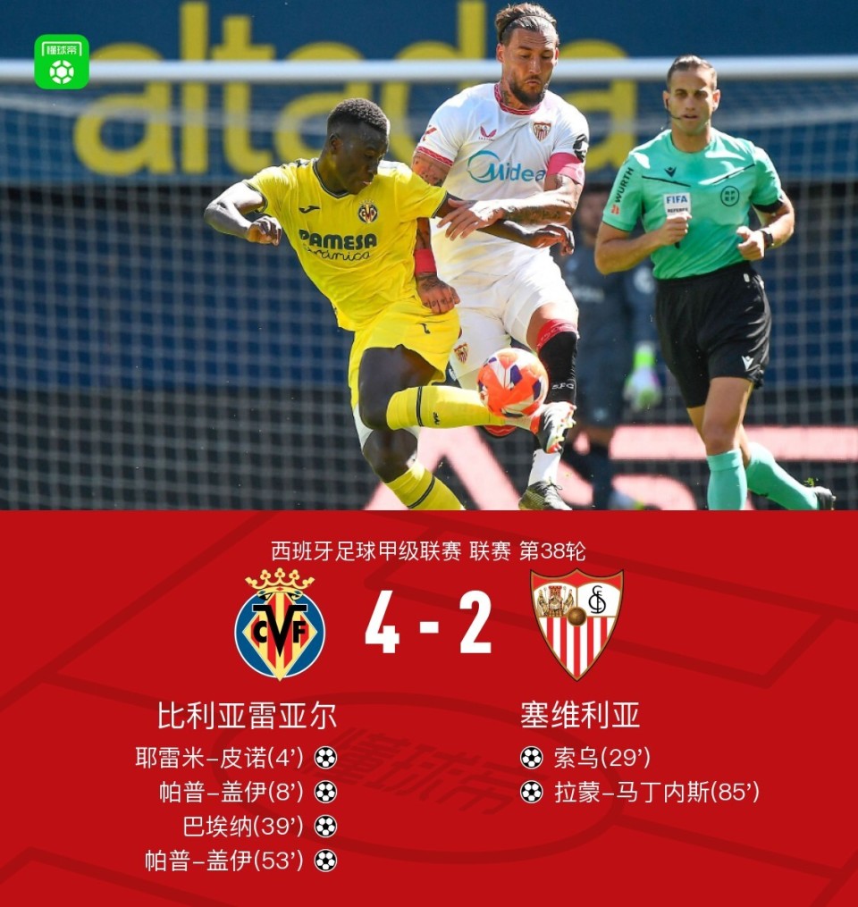 比利亚雷亚尔主场大胜,稳固中游位置 比利亚雷亚尔主场大胜,稳固中游位置